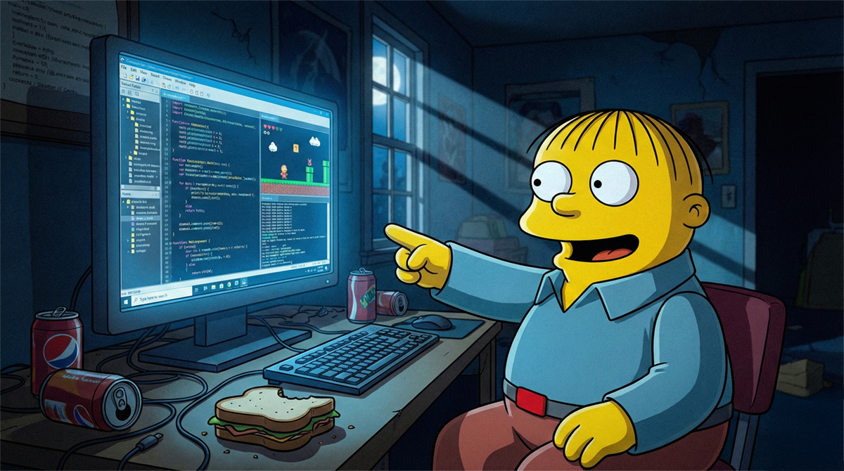 Ralph Wiggum character representing the AI loop technique